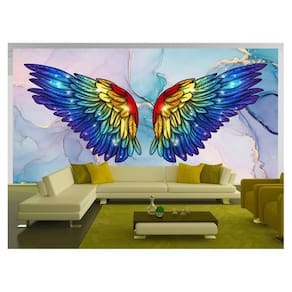 Papel De Parede 3D Arte Asas Selfie Insta Cores 3,5M Tra171