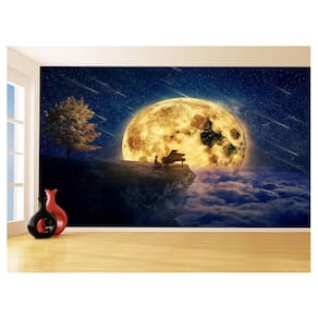 Papel De Parede Espaço Estrelas Luz Luar Luna 3,5M Nsp150