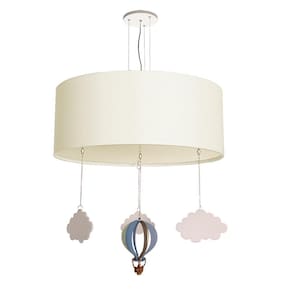 Luminária Pendente Balão Cúpula 40x15cm Branco Led Bivolt