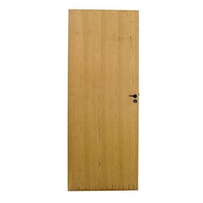 Folha Lisa Imbuia Fechadura Alavanca Externa e Dobradiça 82 x 210 Natural