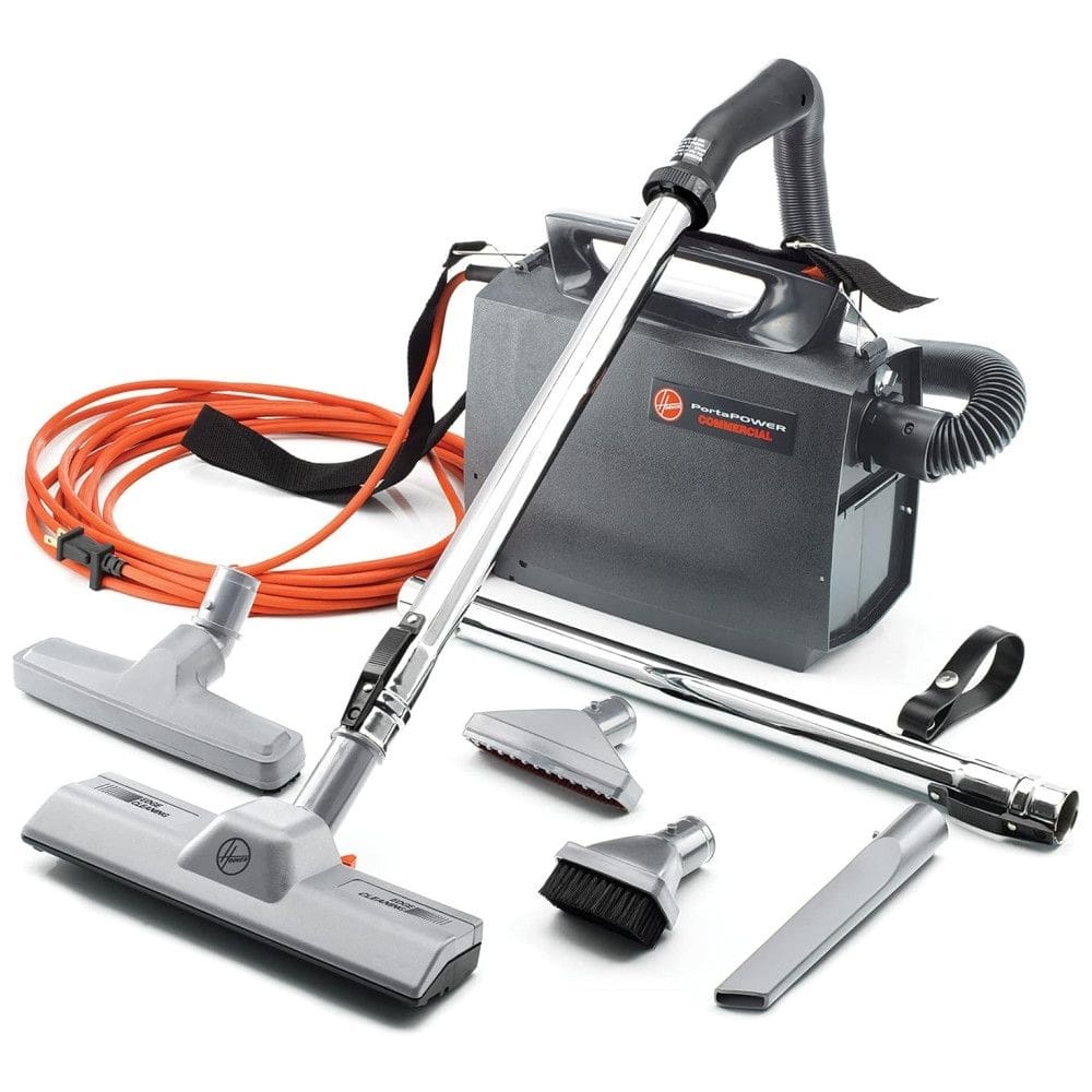 Aspirador de Pó Comercial Portátil com Acessórios e Mangueira Extensível, 110V 1200W, PORTAPOWER, Preto