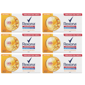 Kit 6 Packs Sabonete Rexona Multivitaminas 6 unidades