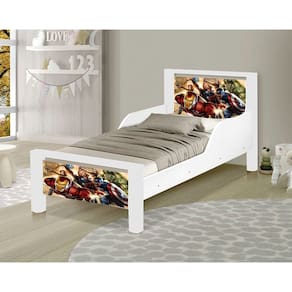 Mini Cama de Criança Infantil Adesivada Vingadores