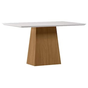 Mesa de Jantar 135x90 cm Barbara com Vidro Ype Off White – New Ceval