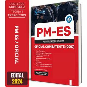 Apostila Pm Es 2024 - Oficial Combatente Qoc