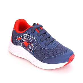Tênis Infantil Led Kidy Light Luz Aranha Marinho e Vermelho