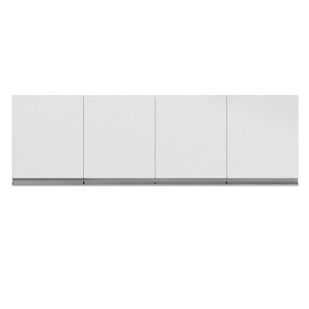 Armário Aéreo para Cozinha Andréia 4 Portas Branco Brilho - AJL