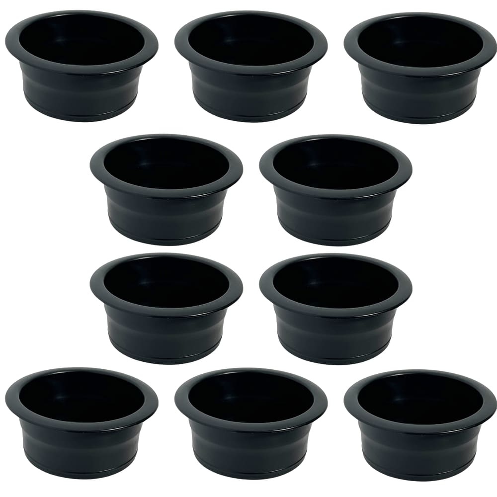 Kit 10 Porta Copos Preto para Sofá e Móveis Embutir