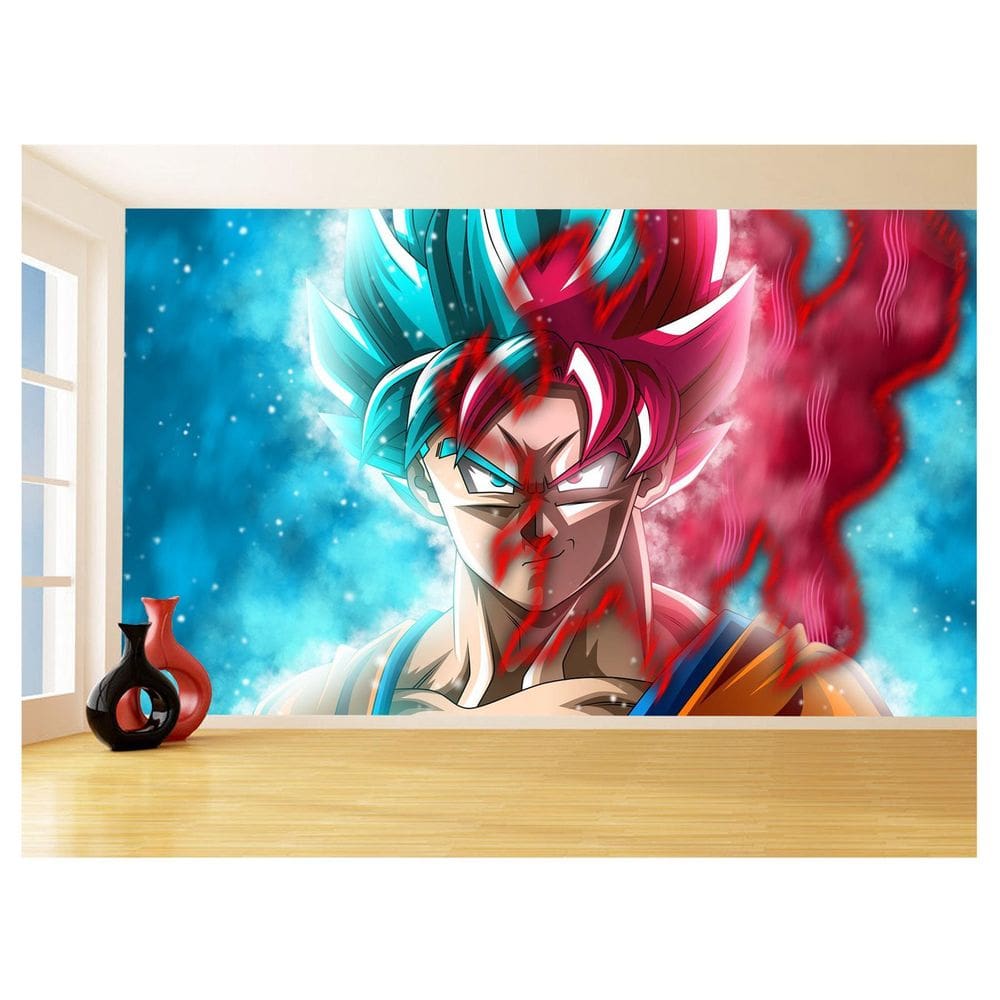 Papel De Parede 3D Dragon Ball Goku Vegeta Anime 3,5M Dbz12