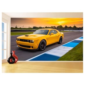 Papel De Parede Carro Dodge Challenger Hellcat 3,5M Car67