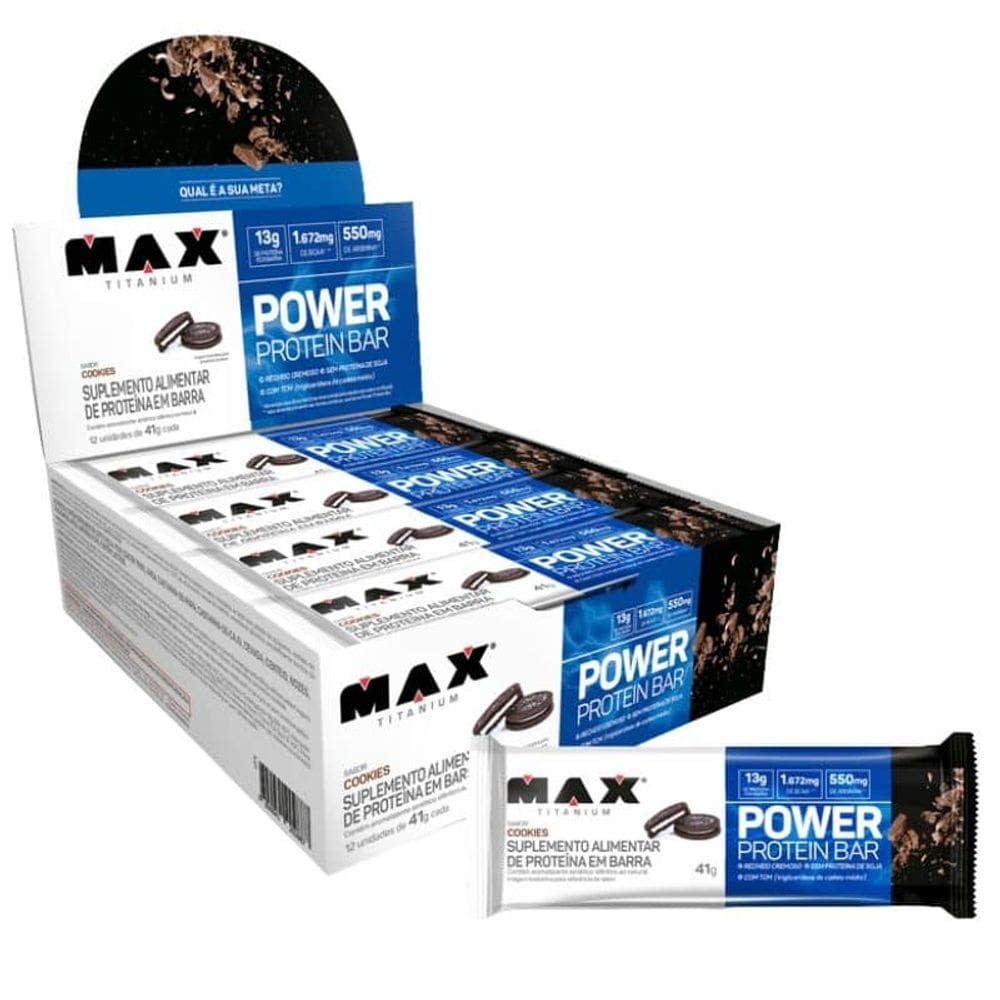 Power Protein Crisp Bar (Caixa c/ 12un de 44g) Max Titanium