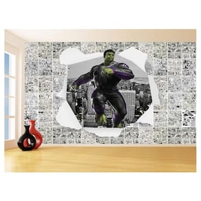 Papel De Parede 3D Heróis Página Quadrinhos Hq 3,5M Nhma233