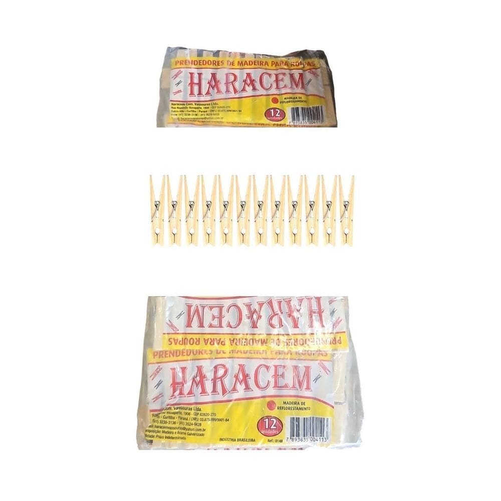 Prendedor De Roupa Madeira Pregador Varal Kit 50 Dúzias