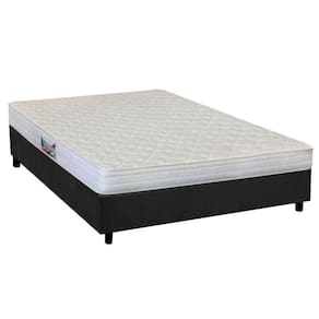 Cama Box Casal: Colchão Ortopédico Herval AG65 Frontier + Base CRC Suede Gray(138x188)