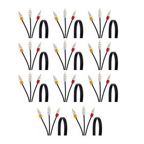 Cabo Composto AV 1,8m 3 RCA x 3 RCA Multilaser WI294 - Kit com 8 Unidades