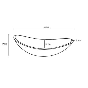Cuba Vidro Oval 55cm Vermelho Fosco | Moderna