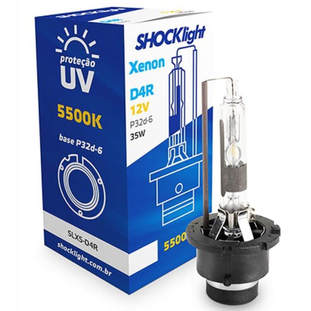 Lâmpada Xenon D4R 5500K 35W 12V - SLX5-D4R