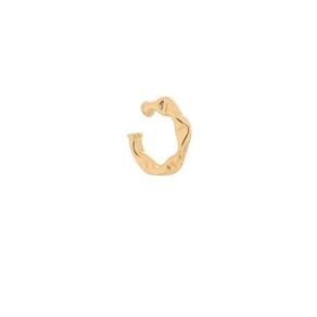 Brinco Argola Piercing Fake Orgânico Médio Banhado Ouro 18k