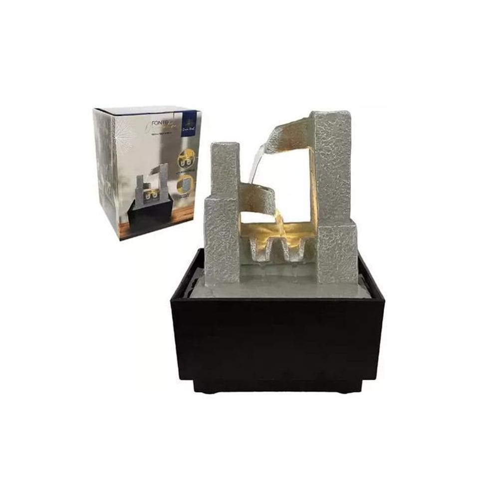 Fonte De Água Decorativa 4 Quedas Led De Mesa Chão Bivolt