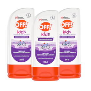 Repelente Off Kids Loção 200ml - Kit c/ 3 unidades