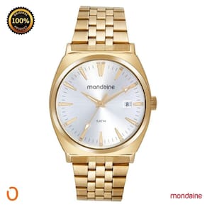 Relógio Mondaine Feminino 32541Gpmvde1 Dourado F Cinza