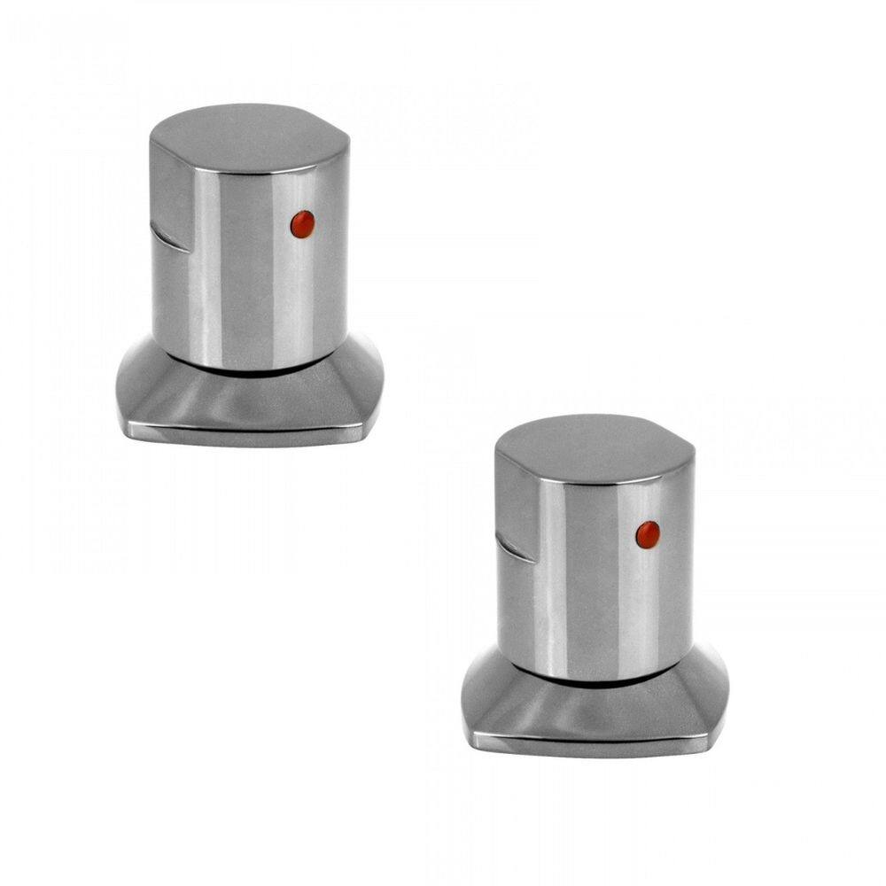 Kit com 02 Acabamentos Para Registro C-44 Cromado Ducon Metais Cromado