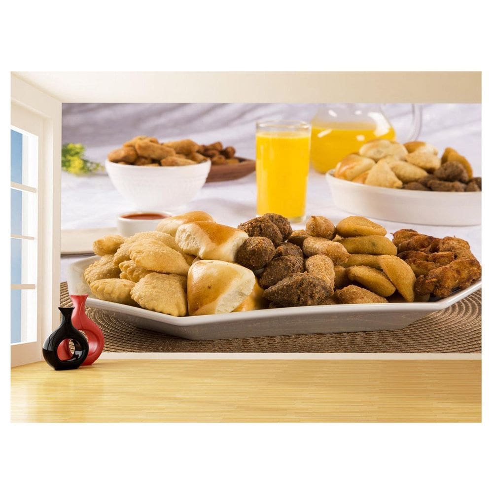 Papel De Parede Alimentos Salgados Coxinha Bar 3,5M Al506