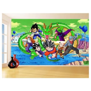 Papel De Parede Dragon Ball Goku Vegeta Anime 3,5M Dbz374