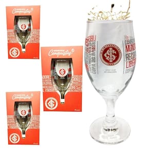 Kit 3 Taças Windsor 330Ml Cerveja Time Internacional Títulos