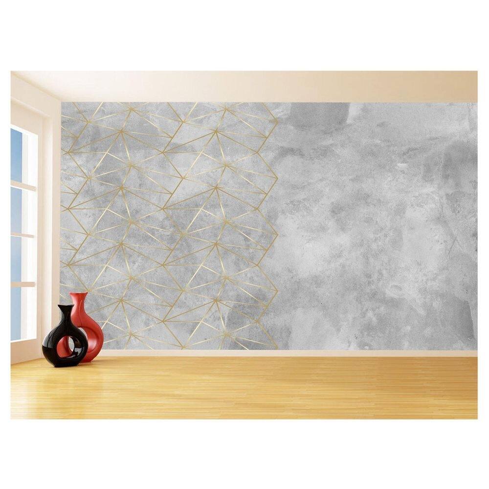 Papel De Parede 3D Concreto Queimado Risco Bege 3,5M Kkt149