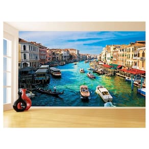Papel De Parede 3D Cidade Veneza Italia Canais 3,5M Ncd356