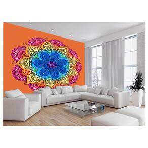 Papel De Parede 3D Arte Mandala Cores Relax Spa 3,5M Tra70