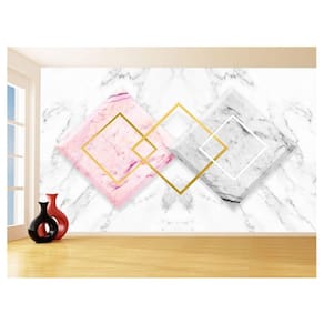 Papel De Parede 3D Estilo Marmore Cores Formas 3,5M Mbr35