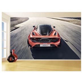 Papel De Parede 3D Carro Mc Laren Pista Super 3,5M Car271