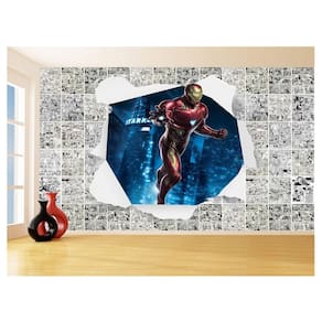 Papel De Parede 3D Heróis Página Quadrinhos Hq 3,5M Nhma179