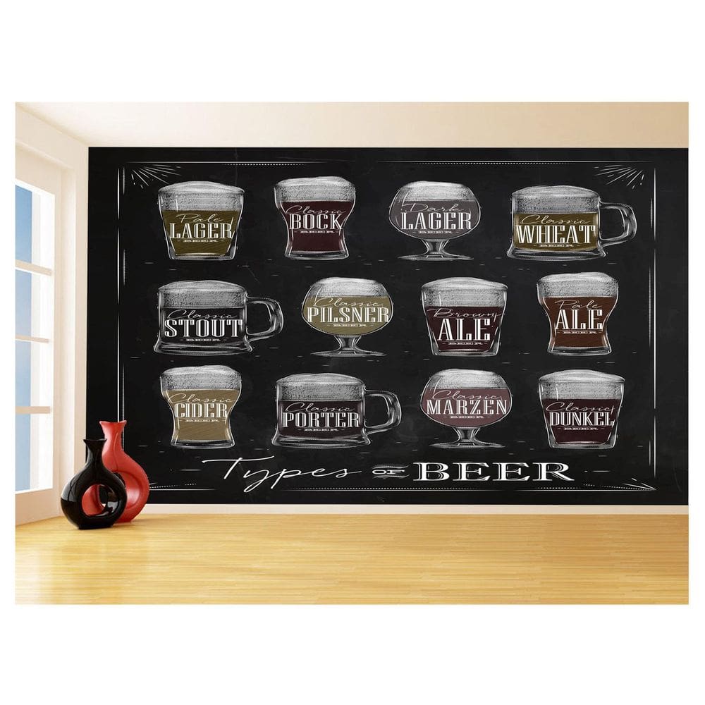 Papel De Parede Estilo Lousa Bebdias Bar Drink 3,5M Lcb23