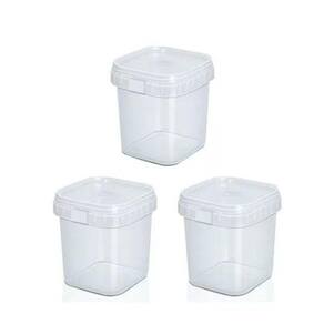 Pote Quadrado Transparente 220ml - Ideal para Bolos