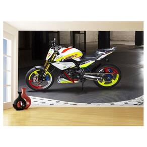 Papel De Parede 3D Moto Manobra Stunt Bmw Sport 3,5M Bkm50
