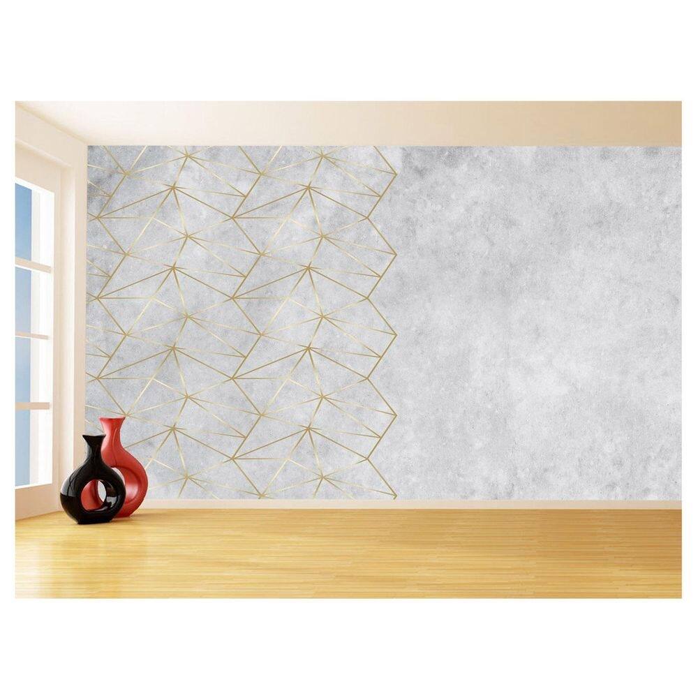 Papel De Parede 3D Concreto Queimado Risco Bege 3,5M Kkt116