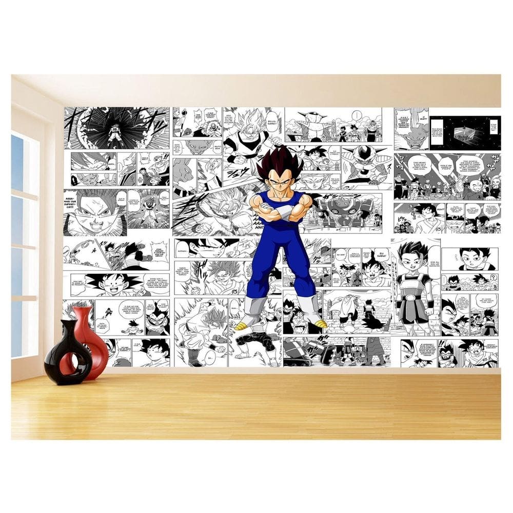 Papel De Parede 3D Dragon Ball Vegeta Anime 3,5M Dbz692