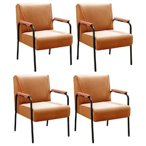 Kit 4 Poltronas Decorativas Braços Fixo Jade Terracota