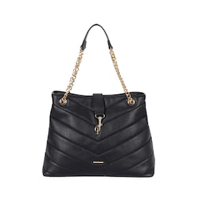 Bolsa Feminina De Ombro Corrente Gash Preta Bg72628