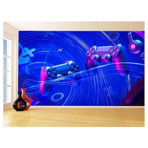 Papel De Parede 3D Salão De Jogos Controle Play 3,5M Jcs116