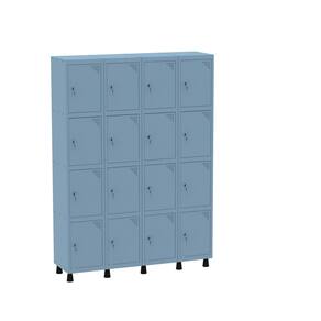 Armário Guarda Volume Locker Roupeiro 16 Portas Aço GRF 504/16 Azul Dali