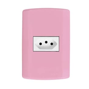 Conjunto com 1 Tomada 2p+t 10A 250v, Modular, com Placa 4x2 e Suporte