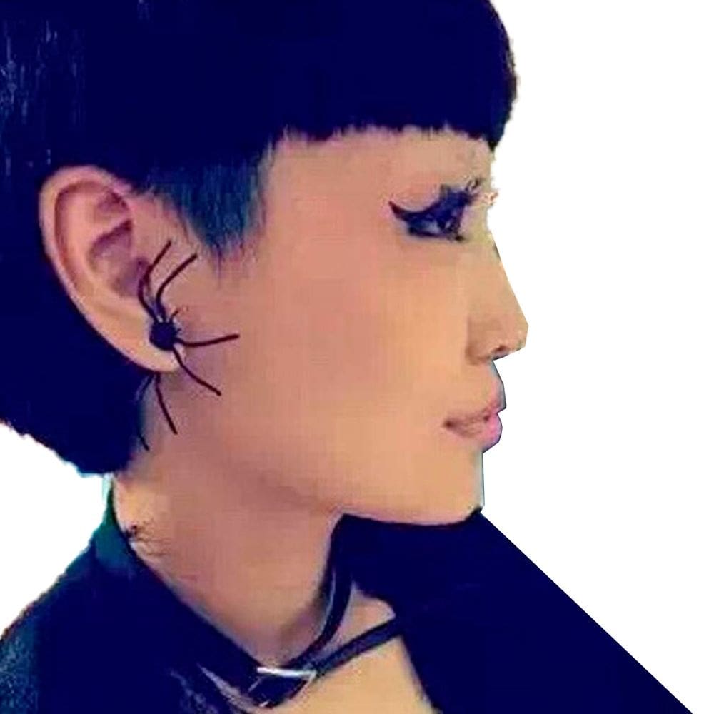 Brinco Formato de Aranha Hallowen Gótico Punk Festas