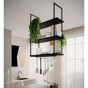 Nicho Industrial Suspenso Denver 80cm - Preto