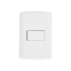 Interruptor de 1 Tecla Simples, Modular, com Placa 4x2 e Suporte Branco