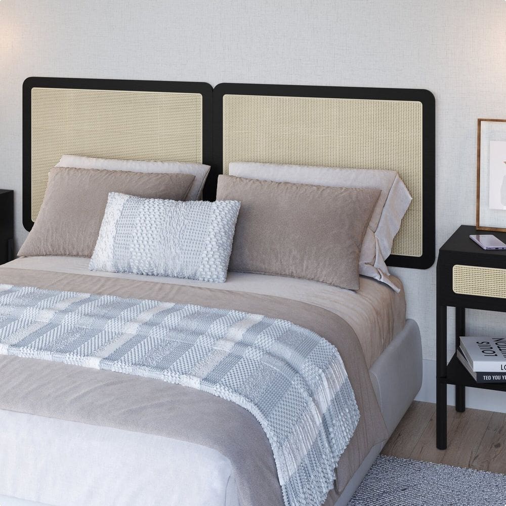 Cabeceira Casal 160cm Palhinha Oslo Nero