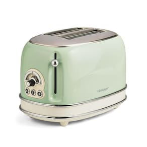 Torradeira Elétrica Ariete 155 Vintage Verde p/ 2 Fatias 6 Níveis de Tostagem 750w 220v